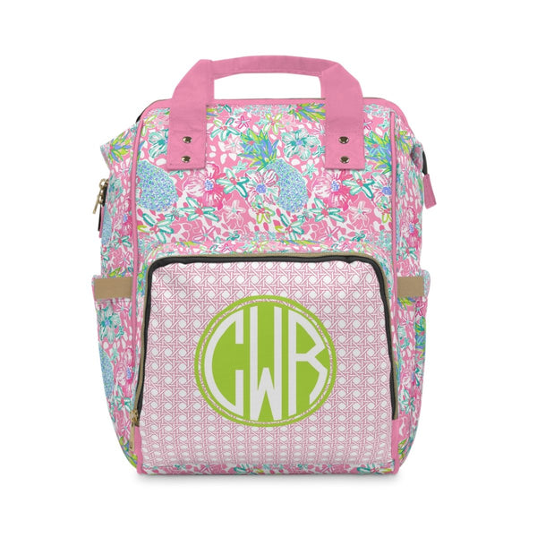 Preppy Summer Personalized Backpack Diaper Bag - gender_girl, Preppy Summer, text