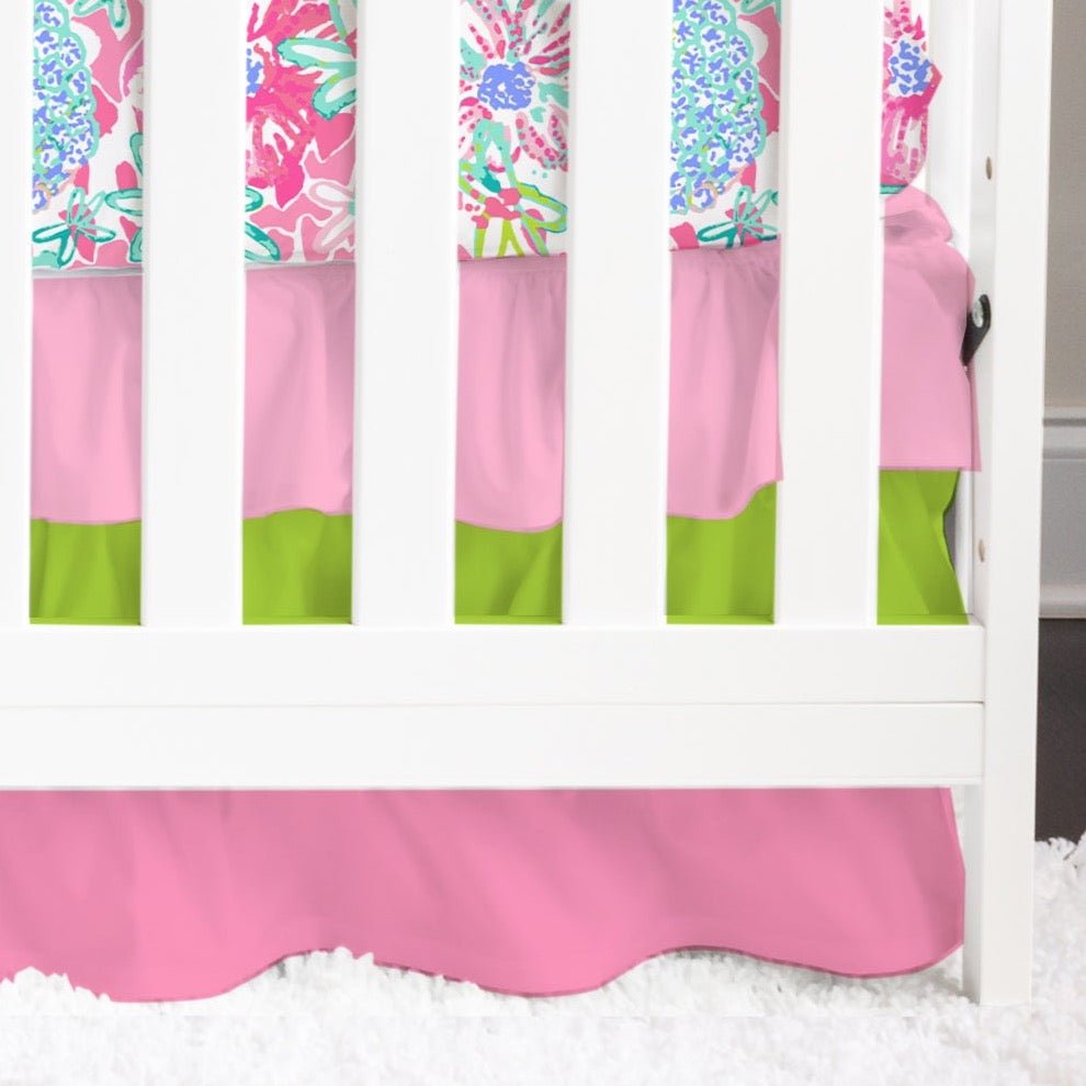 Preppy Summer Ruffled Crib Skirt preppy-summer-ruffled-crib-skirt