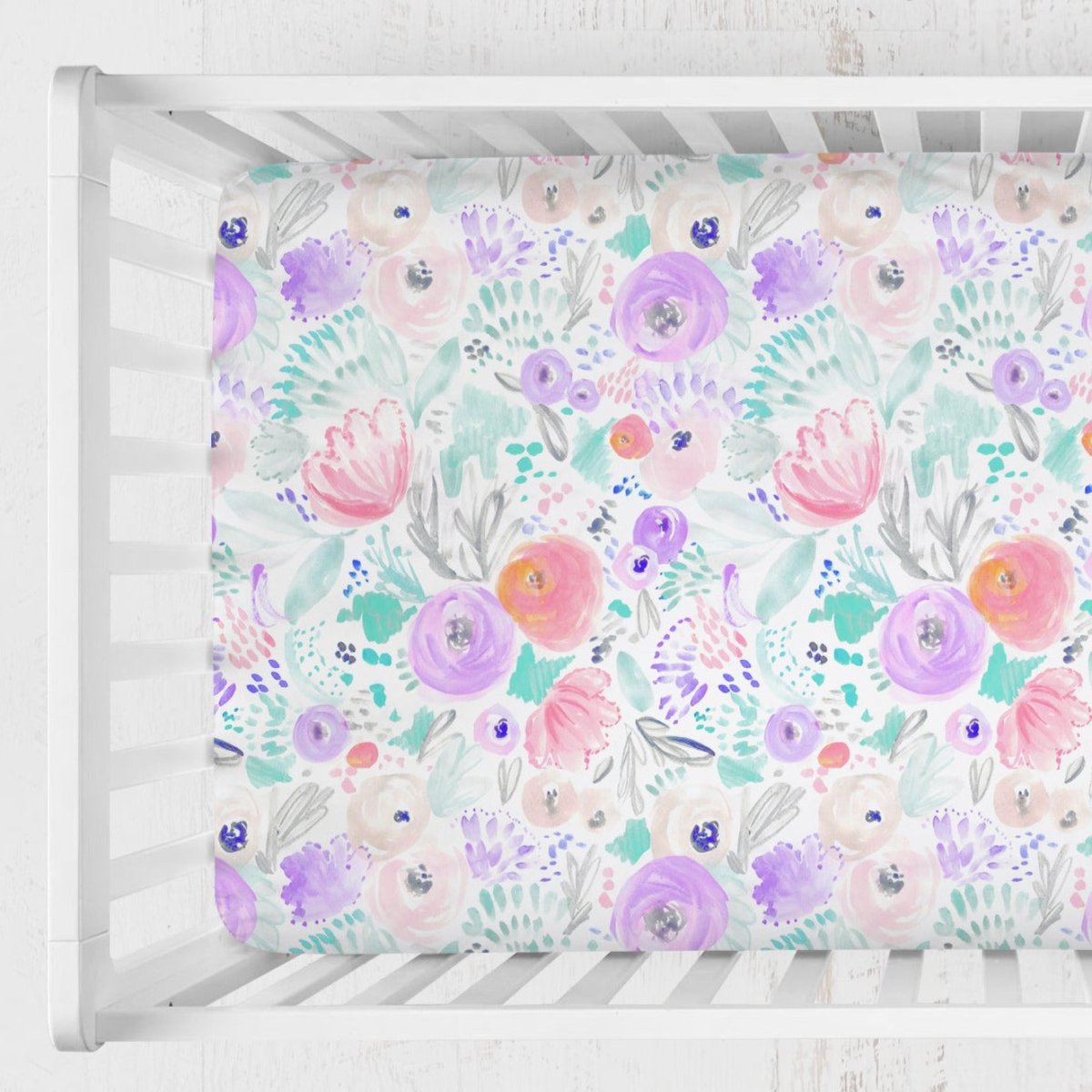 Purple Blooms Nursery Collection - gender_girl, Purple Blooms, text