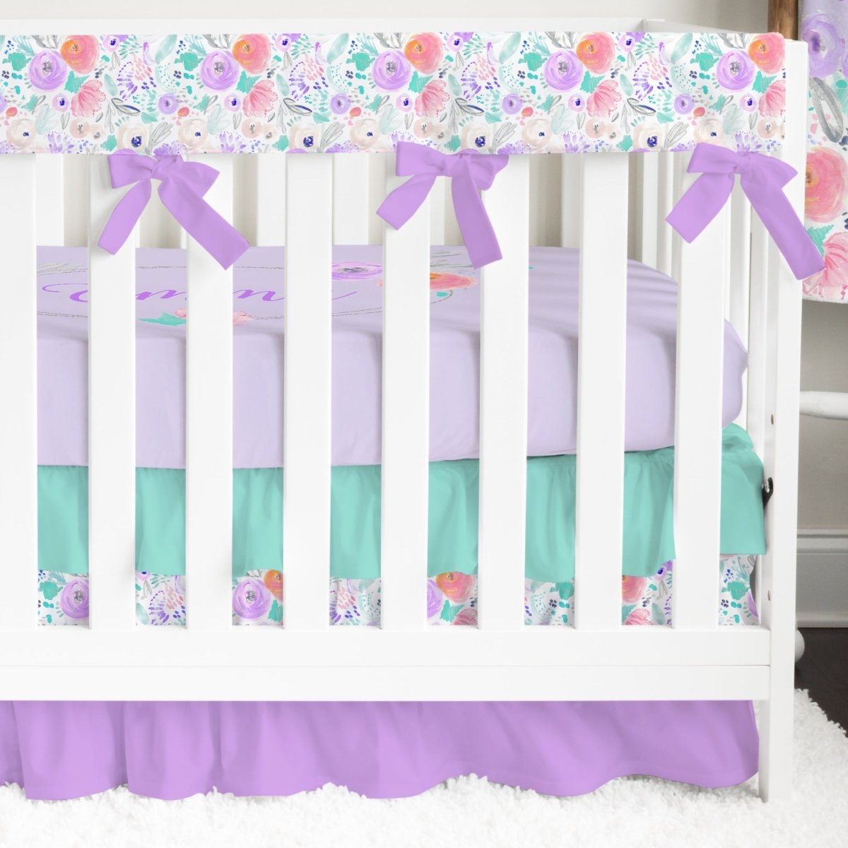 Purple Blooms Nursery Collection - gender_girl, Purple Blooms, text