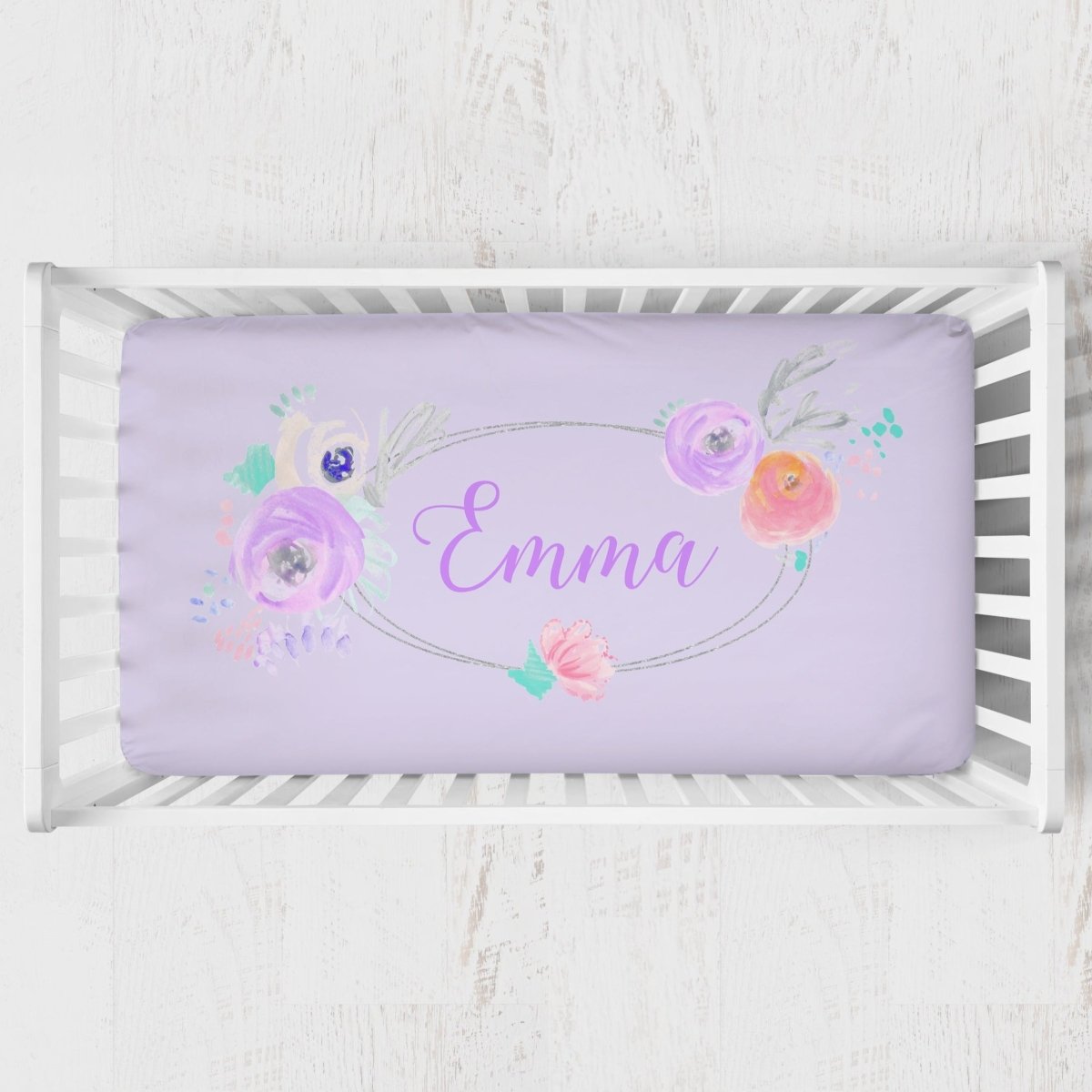 Purple Blooms Nursery Collection - gender_girl, Purple Blooms, text