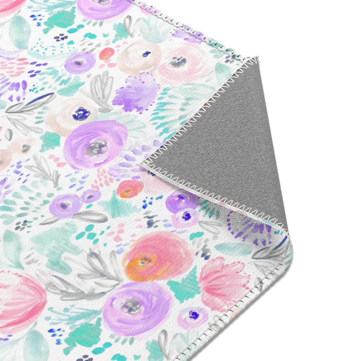 Purple Blooms Nursery Rug - gender_girl, Purple Blooms, Theme_Floral