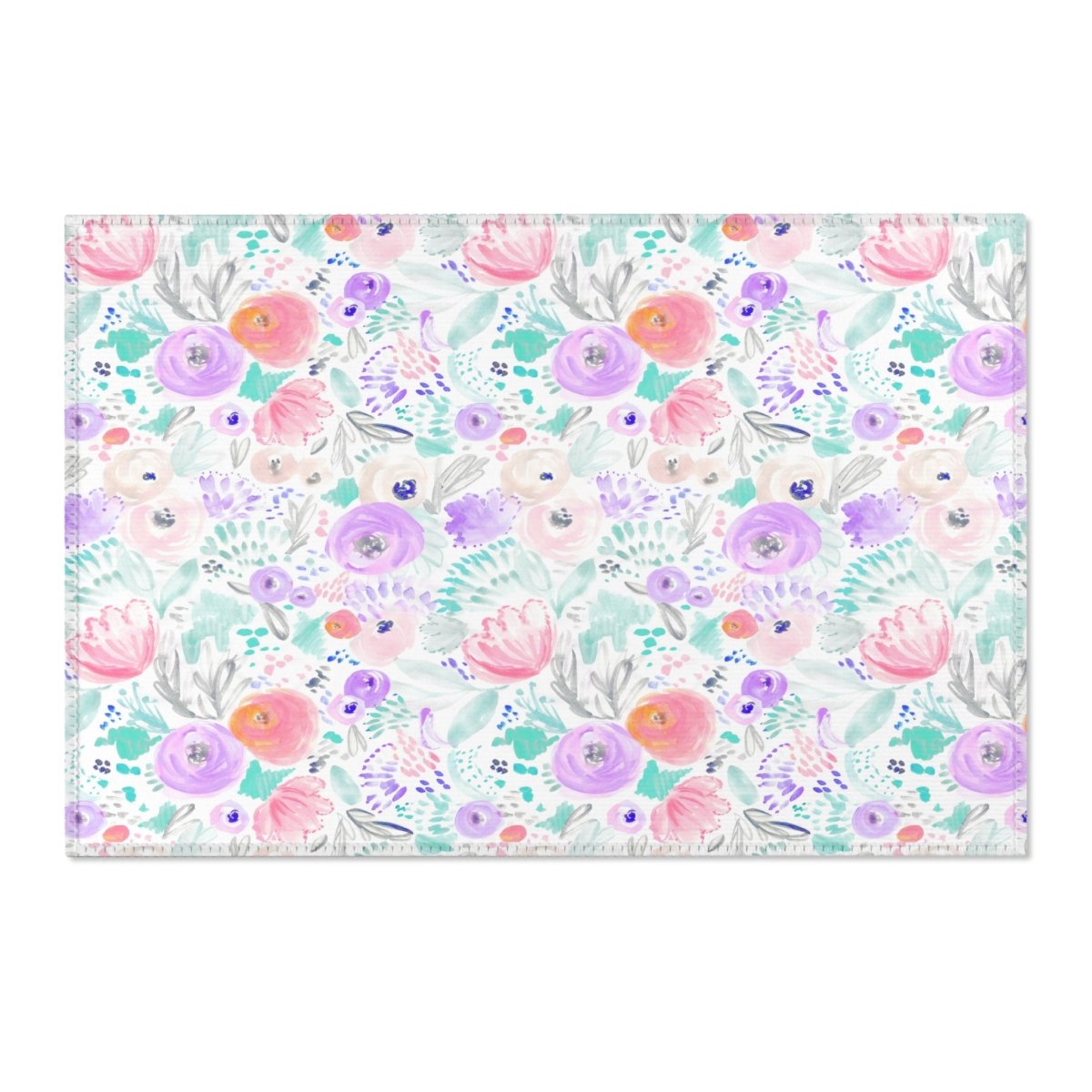 Purple Blooms Nursery Rug - gender_girl, Purple Blooms, Theme_Floral