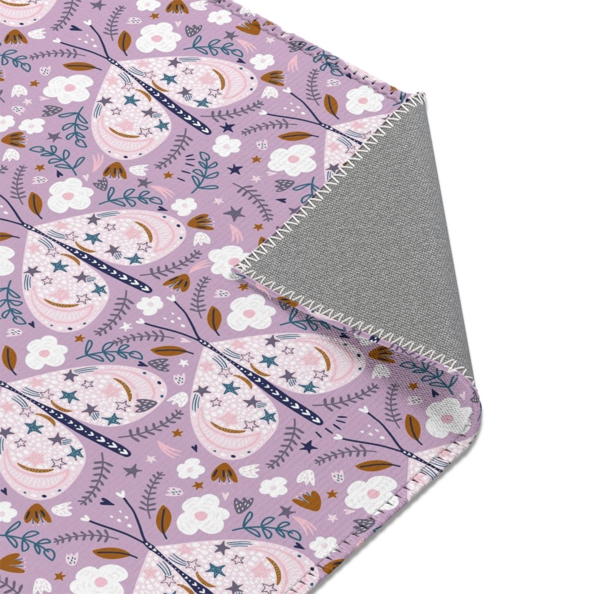 Purple Butterfly Nursery Rug - gender_girl, Purple Butterfly, Theme_Butterfly