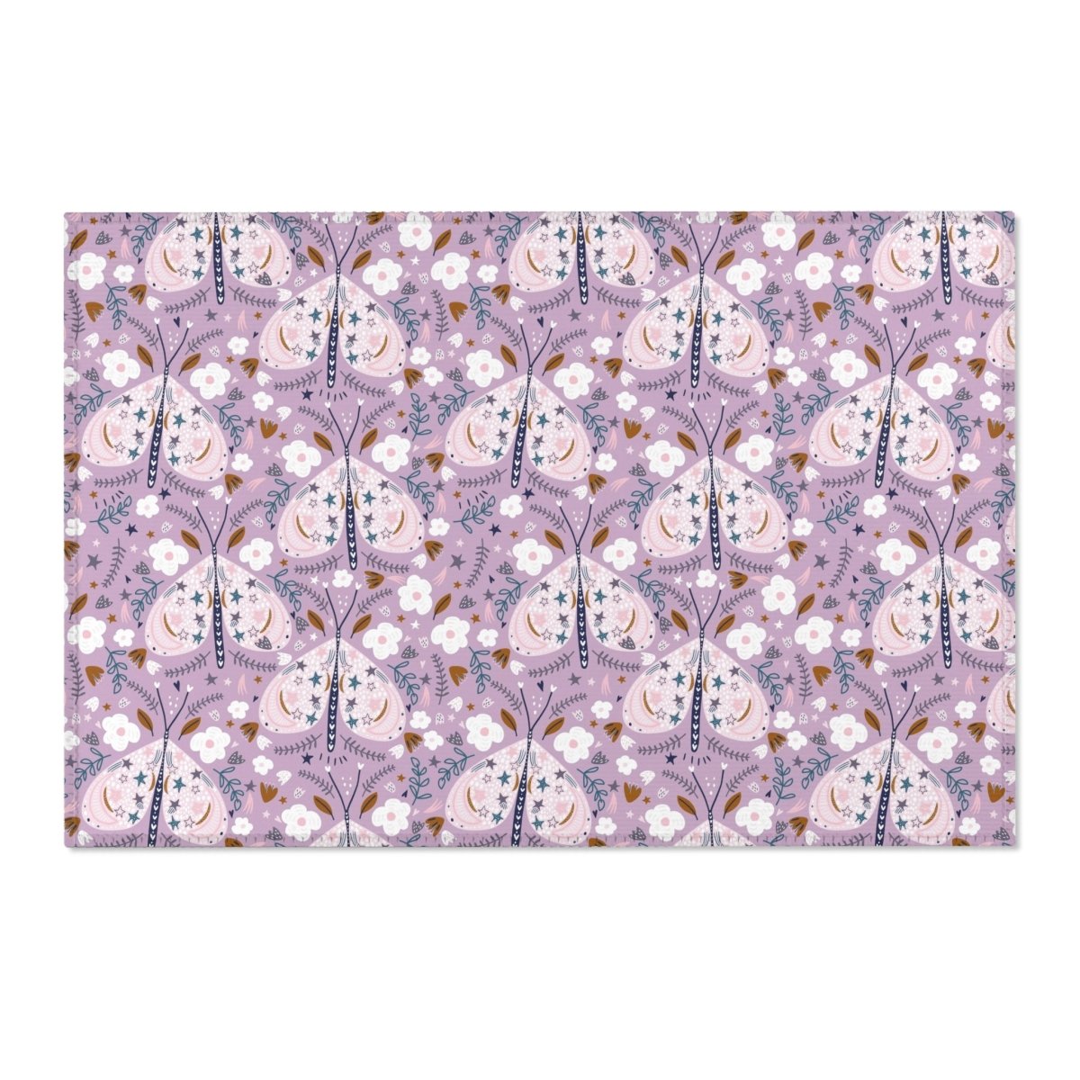 Purple Butterfly Nursery Rug - gender_girl, Purple Butterfly, Theme_Butterfly