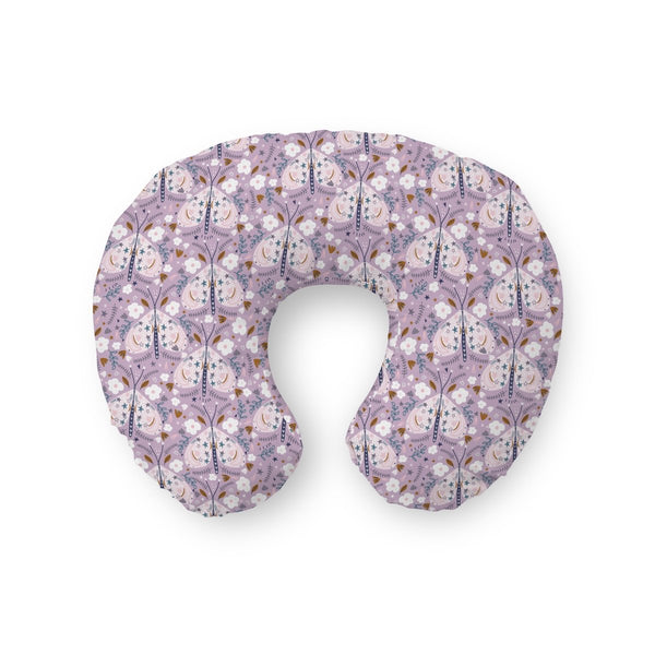 Purple Butterfly Nursing Pillow Cover - gender_girl, Purple Butterfly, Theme_Butterfly