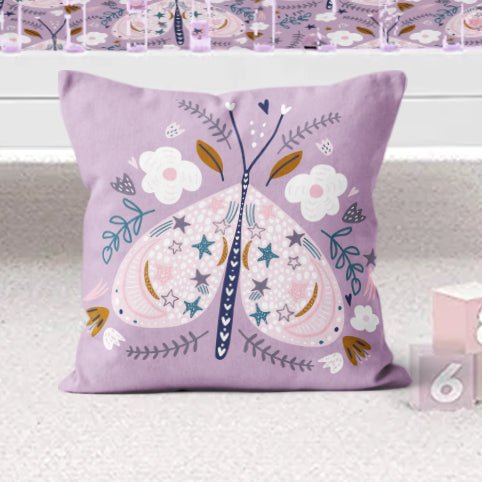 Purple Butterfly Throw Pillow - gender_girl, Purple Butterfly, Theme_Butterfly