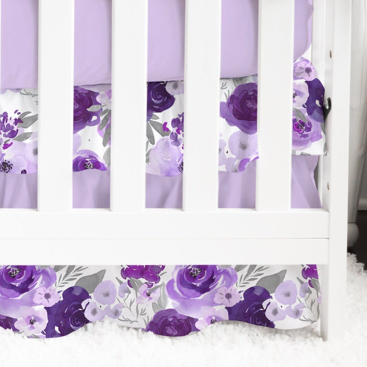 Purple Floral Elephant Nursery Collection Mix Match Decor