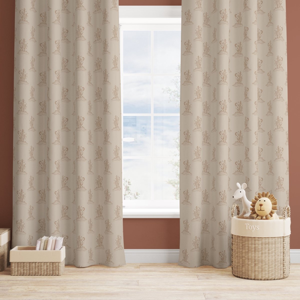 Roam Free Cactus Curtain Panel - gender_boy, Roam Free, Theme_Boho
