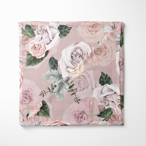 Romantic Rose Muslin Blanket - gender_girl, Romantic Rose, Theme_Floral