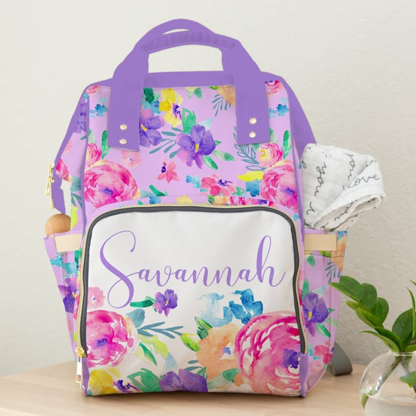 Safari Babe Personalized Backpack Diaper Bag - gender_girl, Safari Babe, text