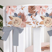 Soft Boho Crib Rail Guards - gender_girl, Theme_Boho, Theme_Floral