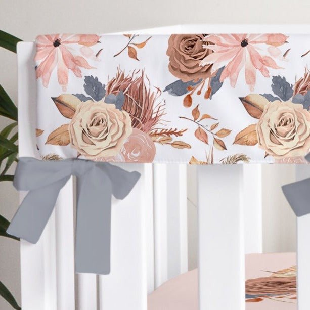 Soft Boho Crib Rail Guards - gender_girl, Theme_Boho, Theme_Floral