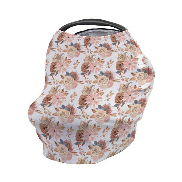 Soft Boho Floral Car Seat Cover - gender_girl, Theme_Boho, Theme_Floral