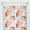 Soft Boho Floral Crib Sheet - gender_girl, Theme_Boho, Theme_Floral