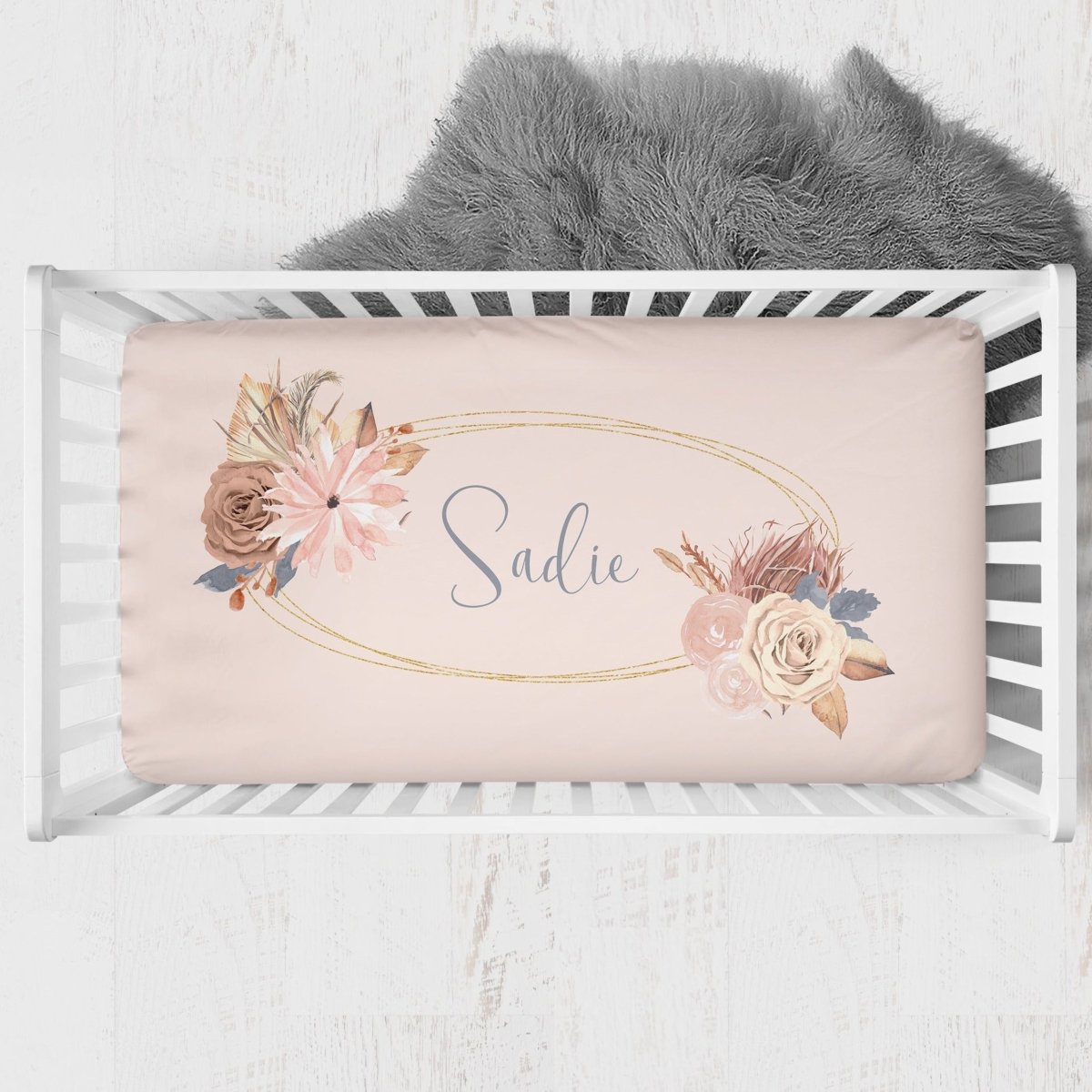 Soft Boho Floral Nursery Collection - gender_girl, text, Theme_Boho