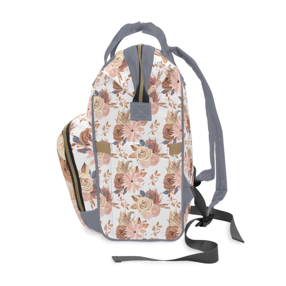 Soft Boho Floral Personalized Backpack Diaper Bag - gender_girl, text, Theme_Boho