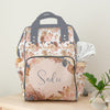 Soft Boho Floral Personalized Backpack Diaper Bag - gender_girl, text, Theme_Boho