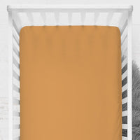 Solid Golden Crib Sheet - gender_girl, Theme_Floral, Theme_Solid