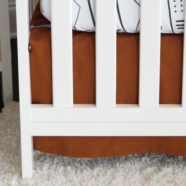 Solid Rust Crib Skirt - Crib Skirt