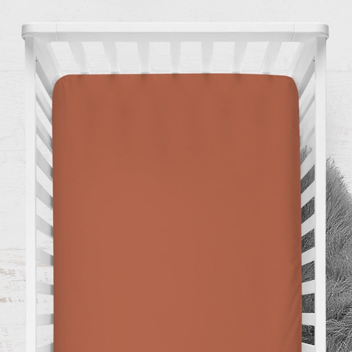 Solid Spice Crib Sheet - gender_girl, Theme_Floral, Theme_Solid