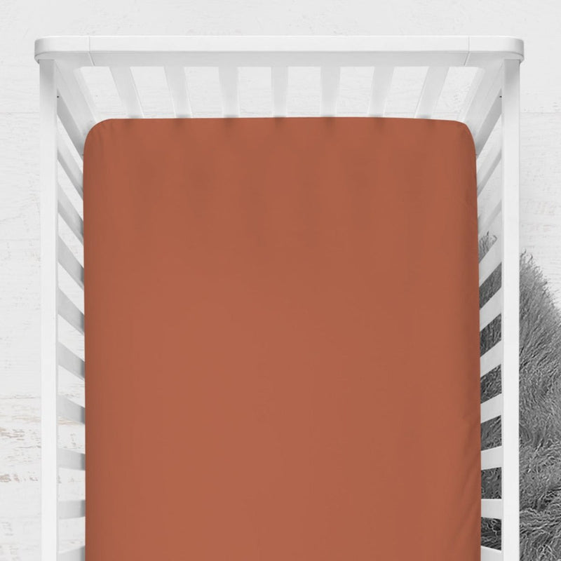 Solid Spice Crib Sheet - gender_girl, Theme_Floral, Theme_Solid