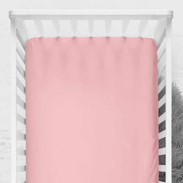 Solid Tropical Pink Crib Sheet