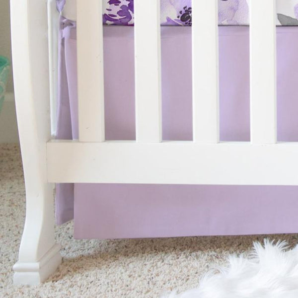 Solid Wisteria Crib Skirt - Crib Skirt