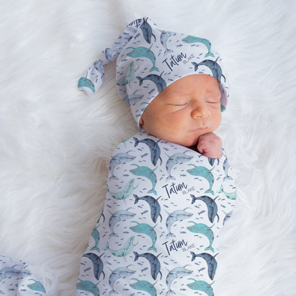 Oh Whale! Swaddle Blanket Set - gender_boy, gender_neutral, Oh Whale!