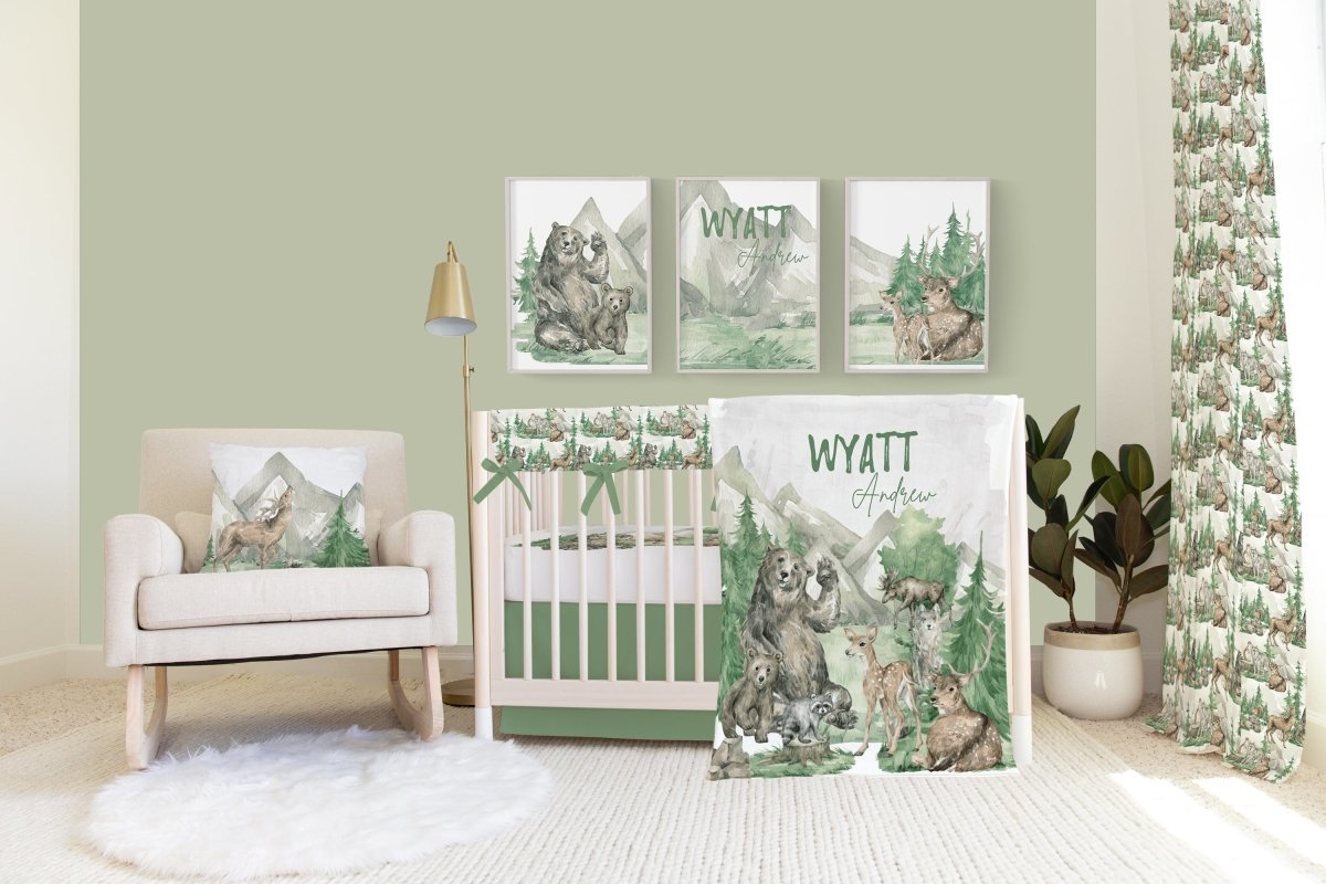 Sweet Forest Friends Personalized Nursery Art - gender_boy, Sweet Forest Friends, text