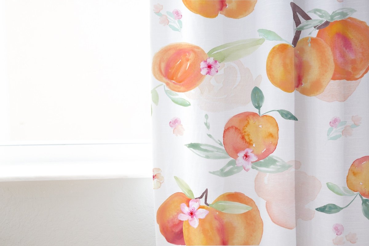 Sweet Georgia Peach Curtain Panel - gender_girl, Sweet Georgia Peach, Theme_Floral