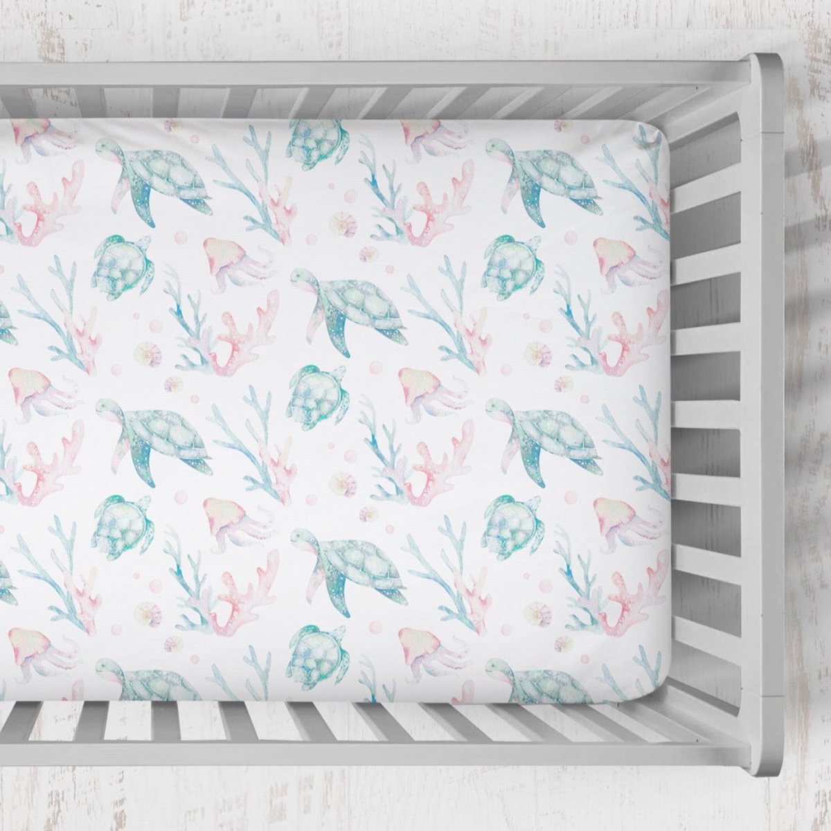 Sweet Sea Turtles Crib Sheet - gender_boy, gender_girl, gender_neutral