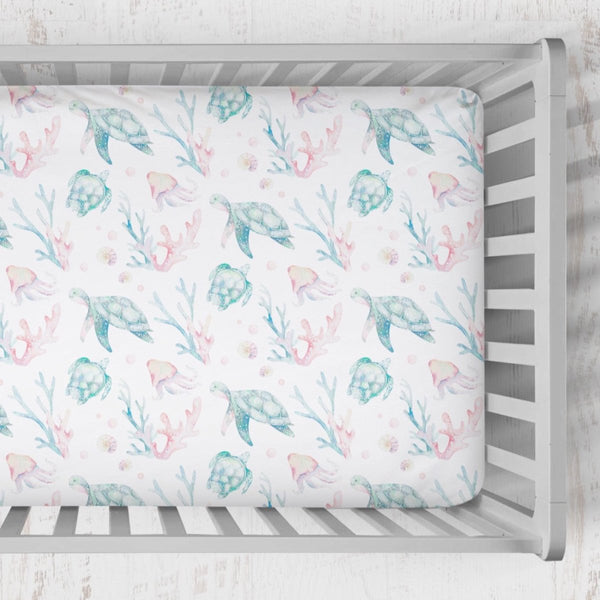 Sweet Sea Turtles Crib Sheet - gender_boy, gender_girl, gender_neutral