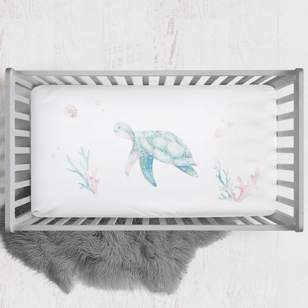 Sweet Sea Turtles Turtle Crib Sheet - gender_boy, gender_girl, gender_neutral