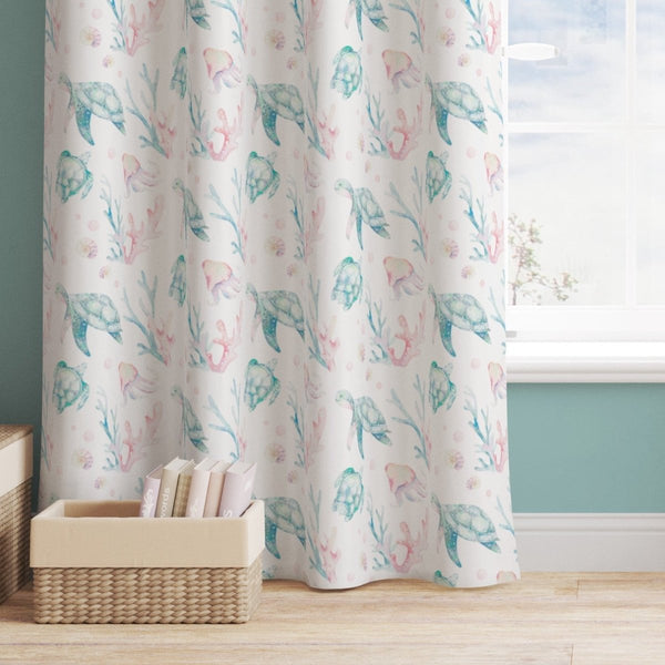 Sweet Sea Turtles Curtain Panel