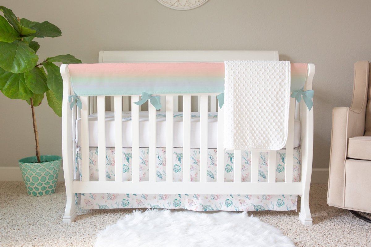 Sweet Sea Turtles Ombre Crib Rail Guards - gender_boy, gender_girl, gender_neutral