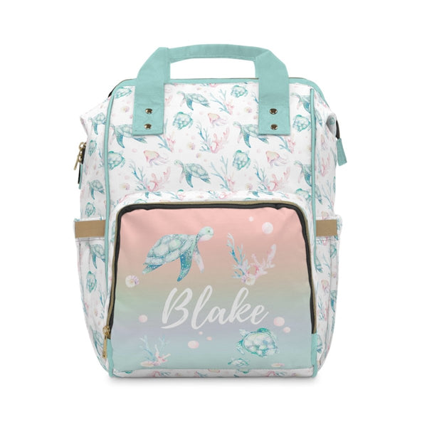 Sweet Sea Turtles Personalized Backpack Diaper Bag - Diaper Bag