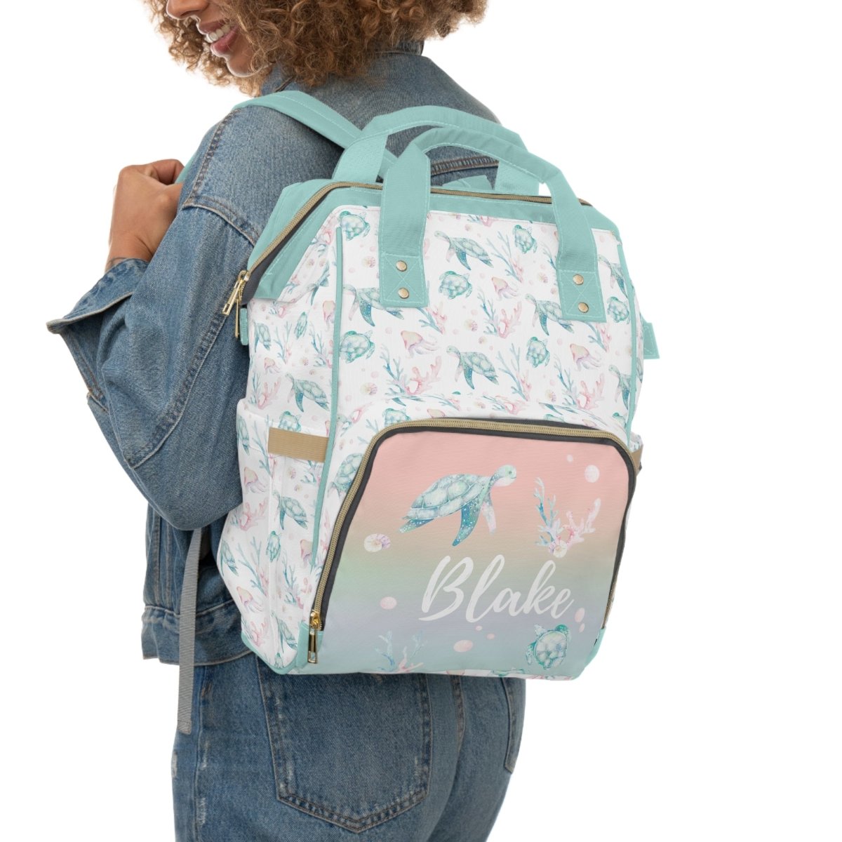 Sweet Sea Turtles Personalized Backpack Diaper Bag - gender_boy, gender_girl, gender_neutral
