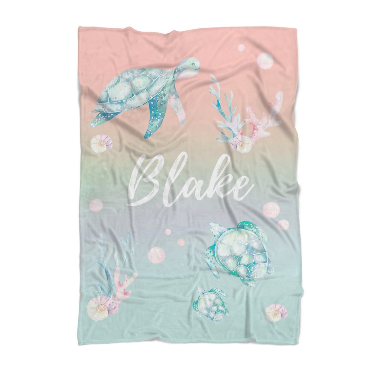 Sweet Sea Turtles Personalized Crib Bedding - gender_boy, gender_girl, gender_neutral