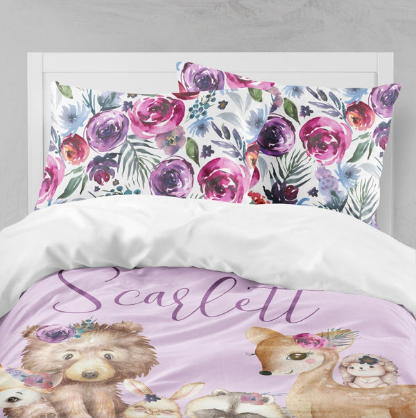 Sweet Woodlands Kids Bedding Set (Comforter or Duvet Cover) - gender_girl, Sweet Woodlands, text