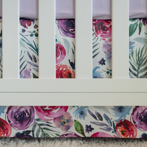 Sweet Woodlands Floral Crib Skirt - gender_girl, Sweet Woodlands, Theme_Floral