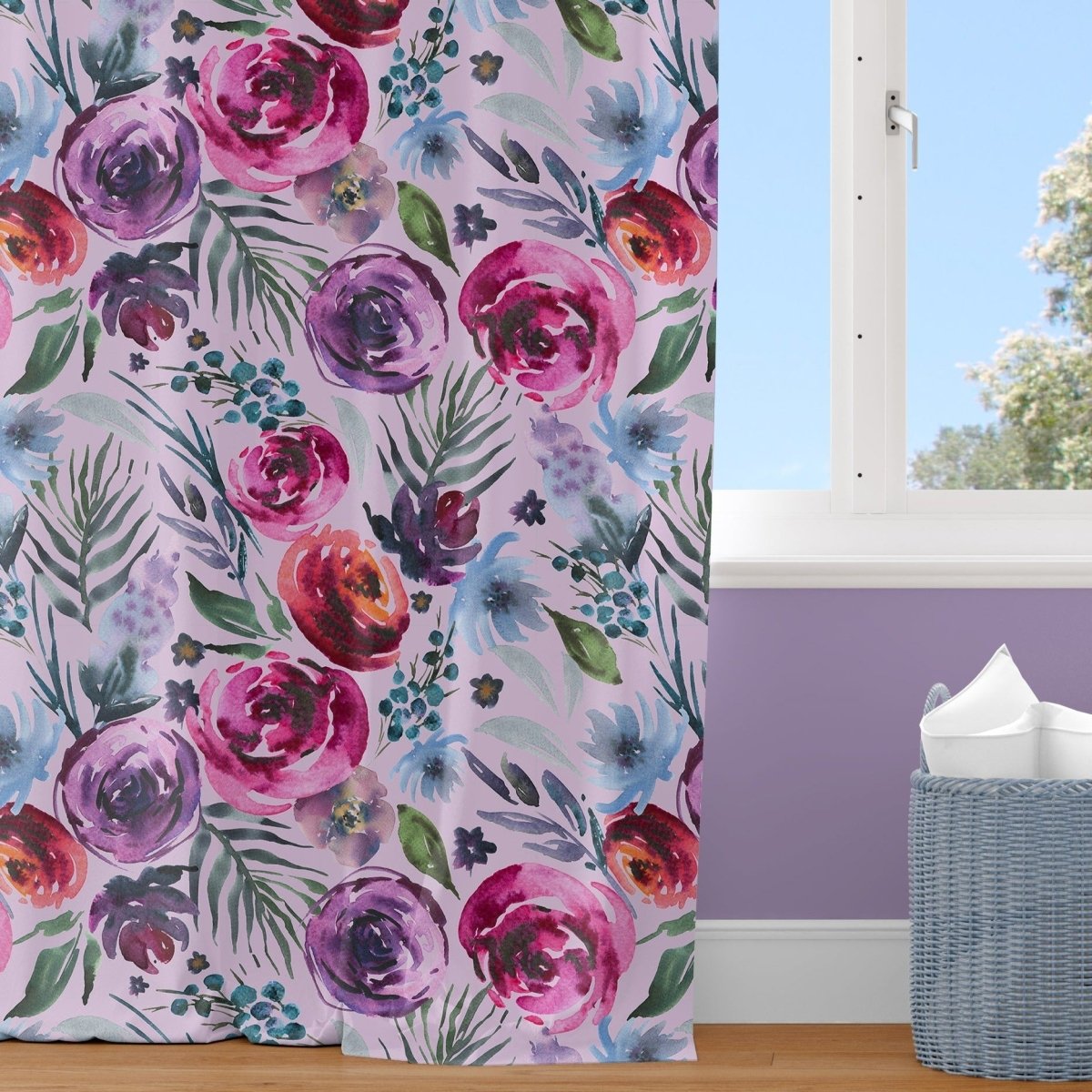 Sweet Woodlands Floral Curtain Panel - gender_girl, Sweet Woodlands, Theme_Floral