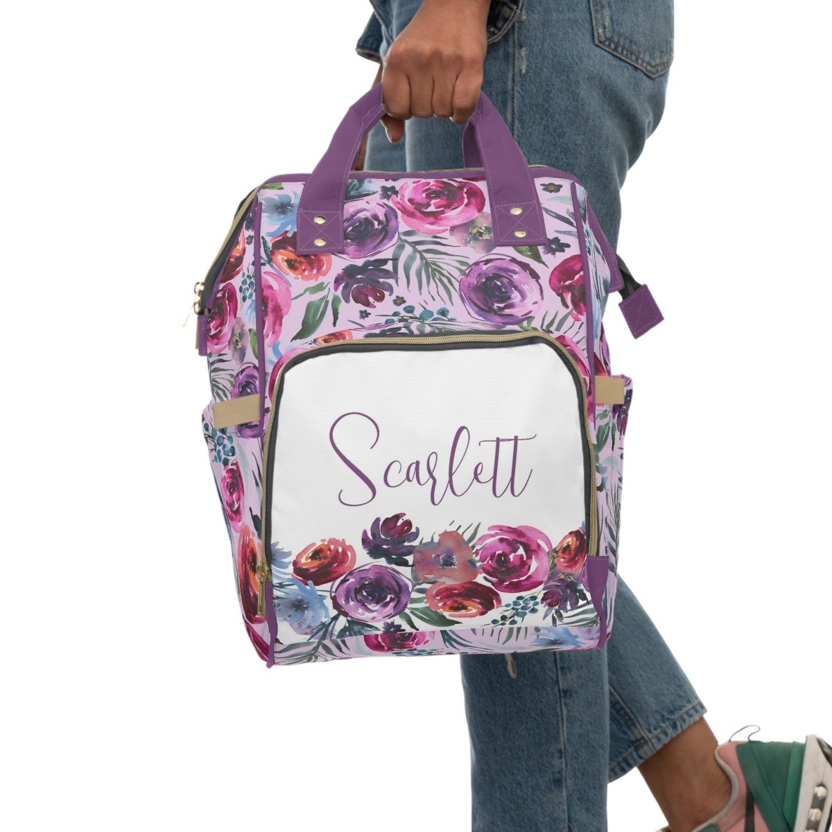 Sweet Woodlands Personalized Backpack Diaper Bag - gender_girl, Sweet Woodlands, text