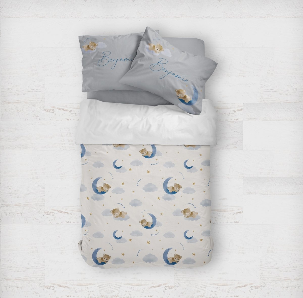 Teddy Bear Kids Bedding Set (Comforter or Duvet Cover) - gender_boy, Teddy Bear, text