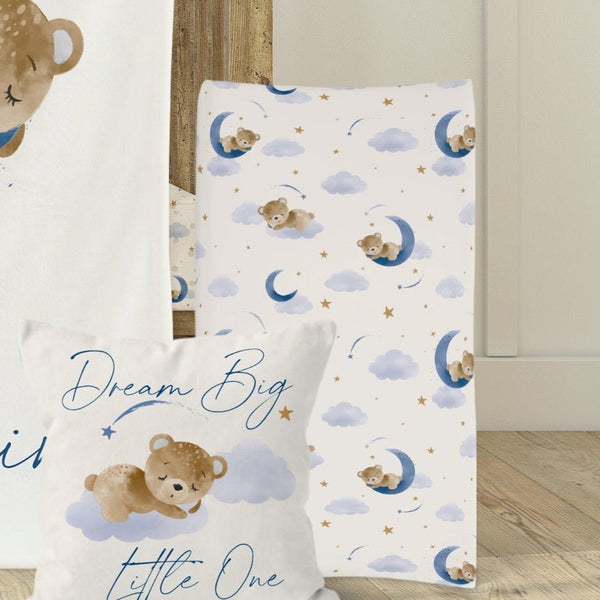 Teddy Bear Changing Pad Cover - gender_boy, Teddy Bear,