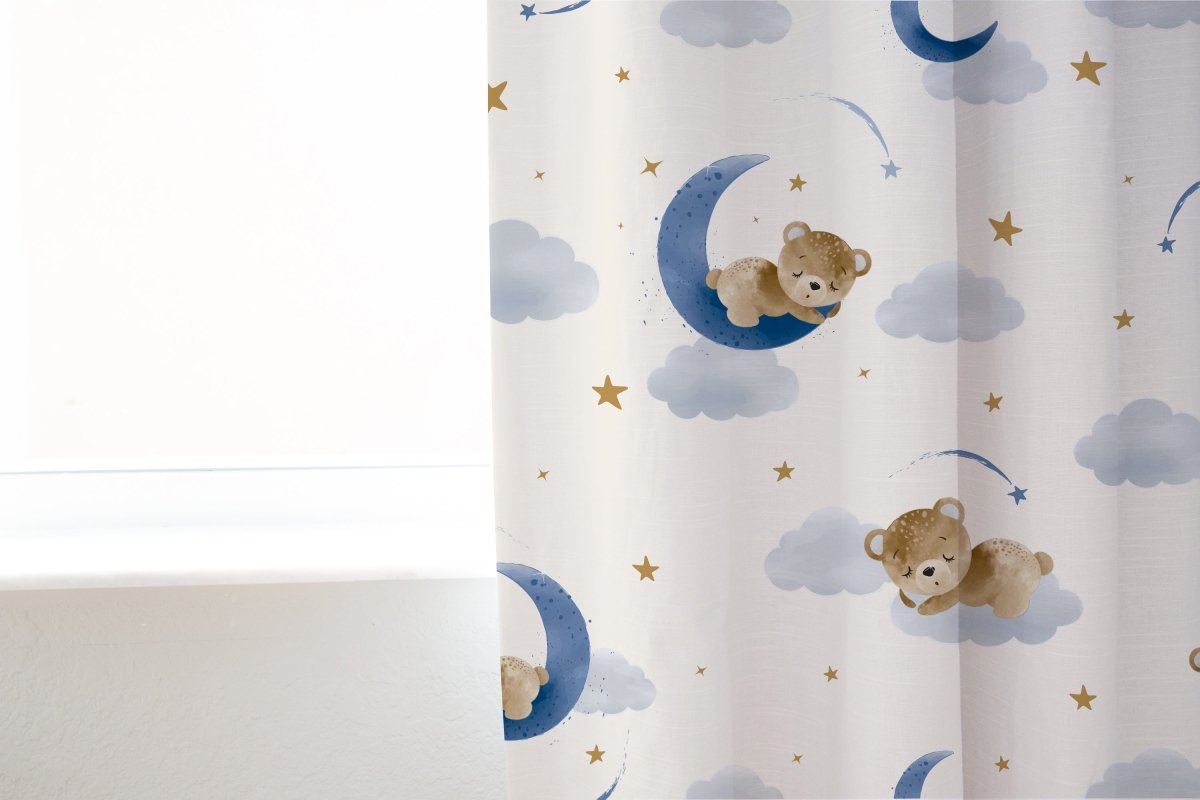 Teddy Bear Curtain Panel - gender_boy, Teddy Bear,