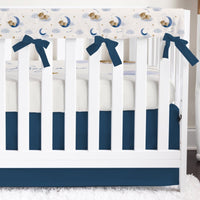 Teddy Bear Gray Navy Bedding - gender_boy, Teddy Bear, text