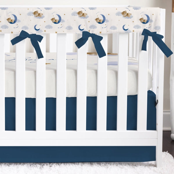 Teddy Bear Gray Navy Bedding - gender_boy, Teddy Bear, text