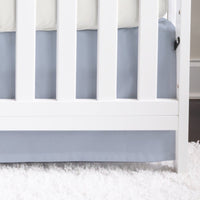 Teddy Bear Solid Gray Crib Skirt - gender_boy, Teddy Bear, Theme_Solid