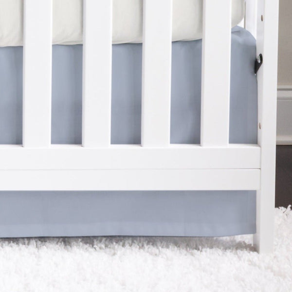 Teddy Bear Solid Gray Crib Skirt - gender_boy, Teddy Bear, Theme_Solid